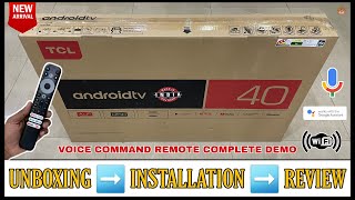 TCL 40S5205 2022  40 Inch Full Hd HDR Smart Android Tv Unboxing And Review  Complete Demo Remote [upl. by Colan]