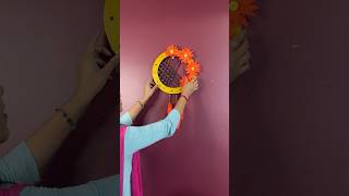 Colourful Flower Wall Hanging Craft Idea short reel youtubeshort viral trending wallhanging [upl. by Malin]