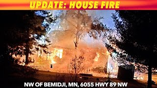 UPDATE New Photo Of Rural Bemidji House Fire [upl. by Trueman]