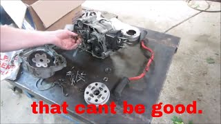 1962 honda 50 engine tear downup [upl. by Yensehc]