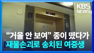 “거울 안 보여” 종이 뗐다가…재물손괴로 송치된 여중생 잇슈 키워드  KBS 20240904 [upl. by Pas]