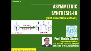 Asymmetric Synthesis  III First Generation Methods  Prepare for JEE NEET JAM NET [upl. by Estus]