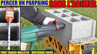 Percer un parpaing sans labimer foret diager wallster reducteur de frappe matériaux creux [upl. by Pirzada810]