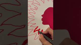 simple Red fiery drawing art redpainting easydrawing flowerart drawing trendingshorts tiktok [upl. by Theodosia]