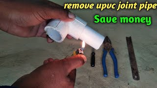 Remove glued PVC pipes joint solvent cementfor save your money [upl. by Otrebtuc]