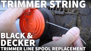 Black and Decker Trimmer Line Spool Replacement  Change the Automatic Feed Spool AFS BampD Trimmer [upl. by Ahsitnauq]