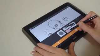 Galaxy Note 101 App quotLayerPaintquot drawing desenhando [upl. by Anavas]