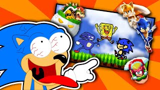 Funny Sonic Mania Mods  Sunky Movie Sonic Sanic Spongebob amp MORE [upl. by Helena]