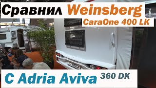 Прицепдача Adria Aviva 360 DK против Weinsberg CaraOne 400 LK [upl. by Picardi]