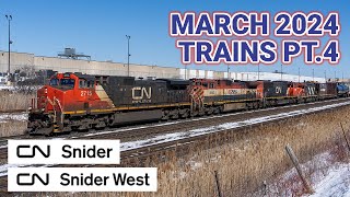 19 Trains in 10 Hours on Snider Sunday  March 2024 Trains Part 4 [upl. by Brietta944]