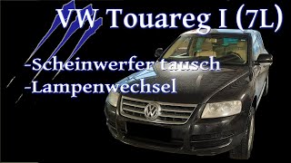 VW Touareg 1 7L Scheinwerfer tauschen und Lampen wechseln Xenon  Tutorial [upl. by Ahseniuq]