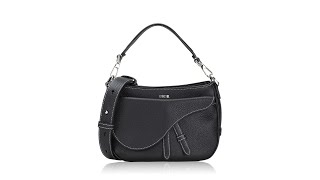 Christian Dior Grained Calfskin Mini Saddle Soft Bag Black [upl. by Sibeal760]