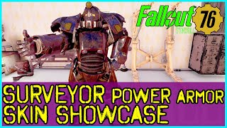 Fallout 76 Surveyor Power Armor Skin Showcase [upl. by Ley]