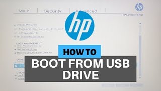 HP Laptop BIOS Settings to Boot Windows 10 11 from USB Flash Drive [upl. by Arrac]