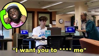 Blasting EMBARRASSING Voicemails From YOUTUBERS in Libraries 😳😂 Speed Kai Cenat Adin Ross YRG [upl. by Hogue]