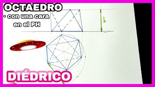 DIÉDRICO  🔥octaedro con una cara en el plano horizontal 👇 [upl. by Suoicul]