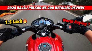 2024 Bajaj Pulsar NS 200 RIDE REVIEW  Best bike in India under 15 Lakh [upl. by Demodena]