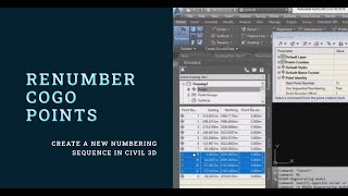 Cogo Points Renumbering in AutoCAD Civil 3D Step by Step Tutorial [upl. by Simon362]