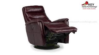 Flexsteel Alden Leather Queen Power Swivel Gliding Recliner 1393 53PQ  KEY Home [upl. by Hoshi]