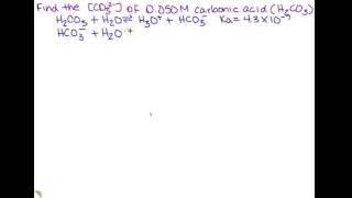 Find the concentration of an anion for a polyprotic acid using RICE method twice [upl. by Ahsets]