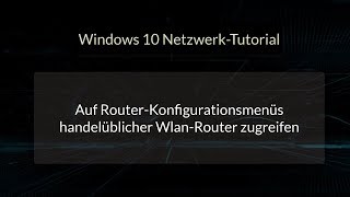 Mit StandardPasswort und StandardBenutzername auf handelsübliche Wlan Router zugreifen  WlanNetz [upl. by Autum231]