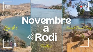 RODI a novembre  RHODES in November LINDOS Saint Paul Bay Pefkos [upl. by Nomal]