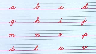 How to write English Cursive writing a to z  Small letters abcd  Cursive handwriting practice abc [upl. by Romeon]