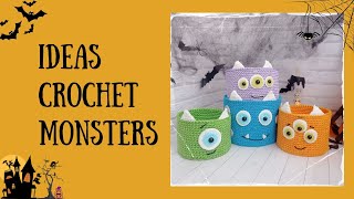 Crochet Monsters baskets Ideas That Will Take Your Halloween Decor to NEXT LEVEL [upl. by Etiuqal562]