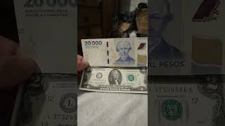 20 Mil Pesos o 2 Dolares argentina usa money america dollar history art currency power [upl. by Mccarty]