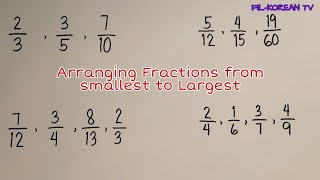 Arranging Fractions in Ascending and Descending Order [upl. by Llenal]