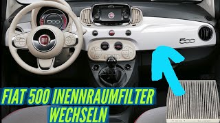 Fiat 500 Innenraumfilter wechseln Change cabin filter Wymień filtr kabinowy Cambia filtro abitacolo [upl. by Epoh802]