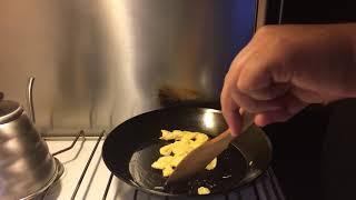 Carbon steel pan scrambled egg from start to finish [upl. by Laurie]