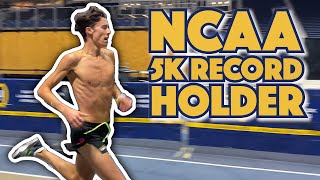 Nico Young Workout Before BREAKING NCAA 5k Record [upl. by Eimmelc]