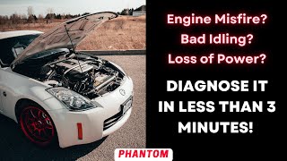 DIAGNOSE ENGINE MISFIRE IN LESS THAN 3 MINUTES INFINITI G37 COUPE [upl. by Jonathan591]