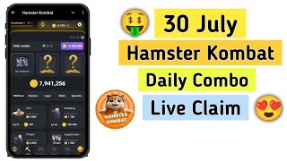 hamster kombat daily combo today LIVE  31 july hamster kombat daily combo cards code [upl. by Siobhan911]