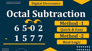 Octal Subtraction  How to do subtraction of octal number  Mruduraj [upl. by Bigford]