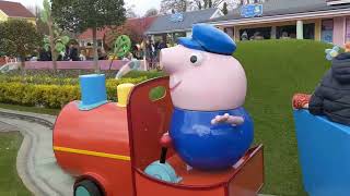 Grandpa Pigs Little Train Ride at Peppa Pig World [upl. by Nady388]