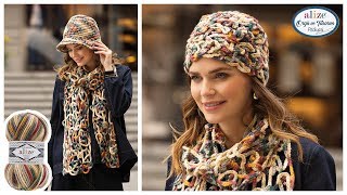 Zeminsiz Zincir işi Atkı ve Bere  Baseless Chain Work Scarf and Beret [upl. by Ahsiuq173]