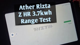 Ather Rizta Z HR 37kwh Range Test with pillion in Factory Mode [upl. by Giles944]