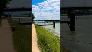 Breisach Rhein Passagierschiffe Rheinbrücke Deutschland 🇩🇪 Frankreich 🇫🇷 shorts [upl. by Yroggerg]