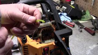 Poulan chainsaw fuel line replacement [upl. by Goddart415]