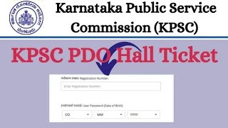 KPSC PDO Hall Ticket 2024 Link Exam Date Admit Card [upl. by Eronel296]