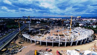 The works are progressing at the Targoviste stadium [upl. by Zachary]