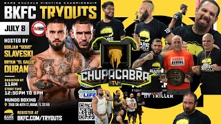 BKFC Tryouts Miami Florida 7823 hosted by Bryan quotEl Galloquot Duran and Gorjan quotGOGOquot Slaveski [upl. by Crandale]