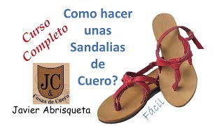 ¿Como hacer unas sandalias de cuero [upl. by Hayn351]