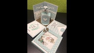 Stampin‘ Up Explosionsbox „Baby“ [upl. by Frager451]