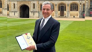 Disney CEO Bob Iger gets knighted honorably in a ceremony officiated by Prince William [upl. by Divine]