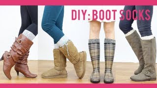 DIY Tutorial Boot Socks  Miss Louie [upl. by Anayhd]