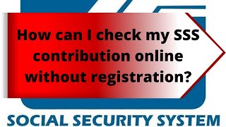 How can I check my SSS contribution online without registration Shorts [upl. by Ostap]