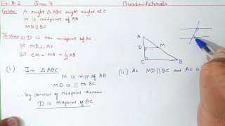 Chapter8 Ex82 Q7 Quadrilaterals  Ncert Maths Class 9  Cbse [upl. by Aivilo223]